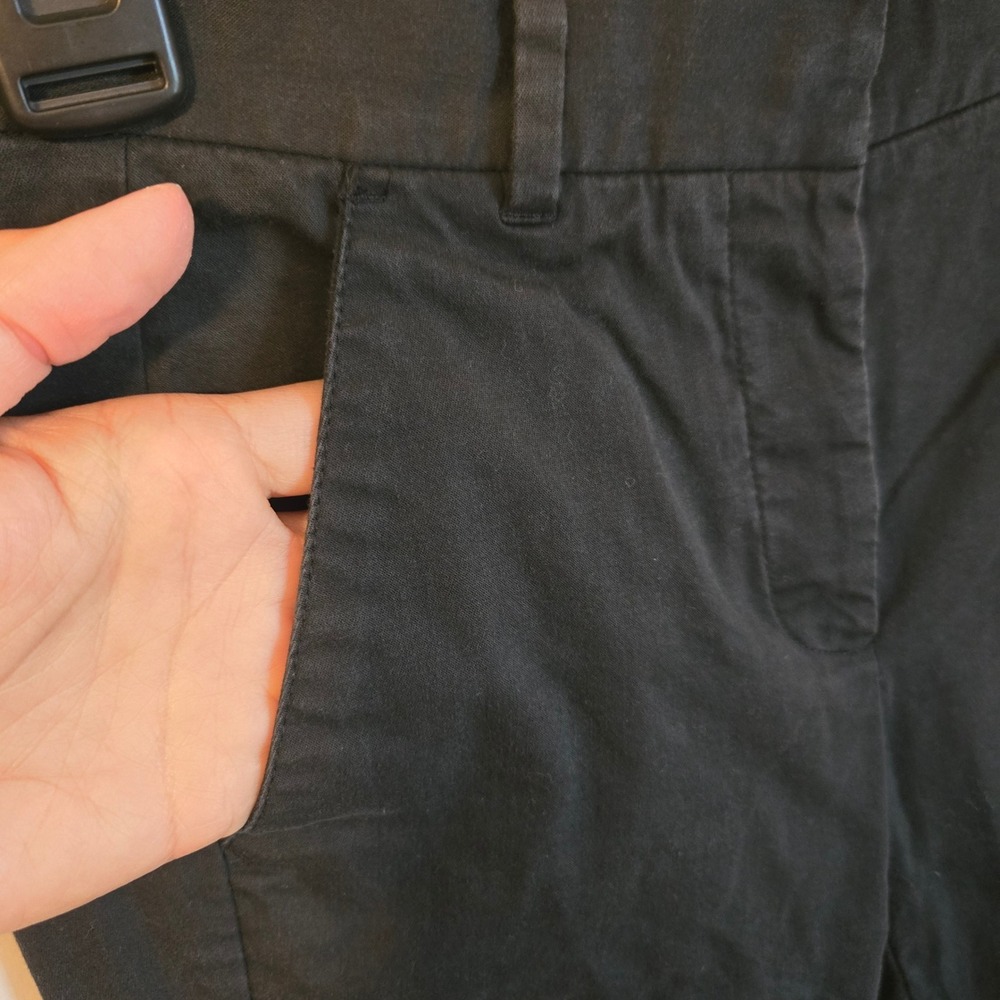 Golden Goose Black Straight Leg Chino Pants Raw Hem Frayed Trim - Picture 5 of 15
